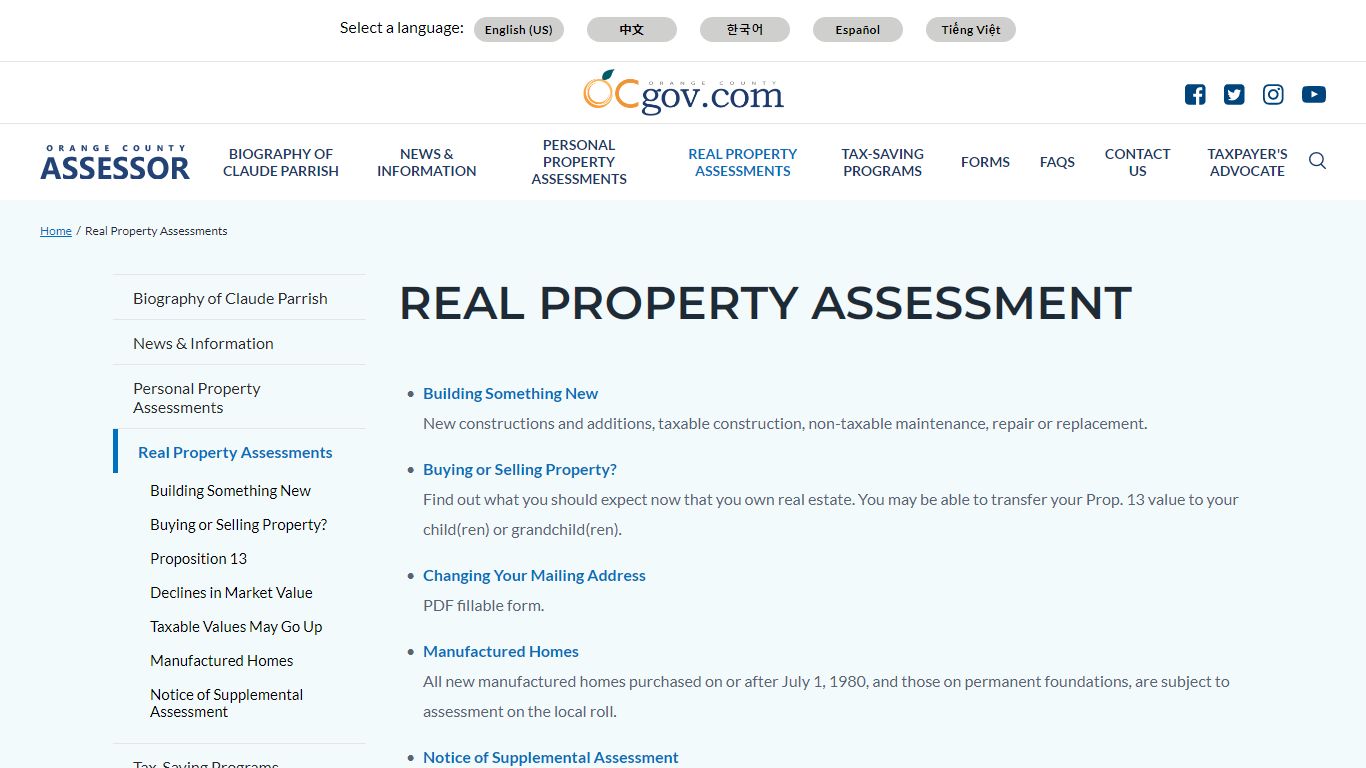 Real Property Assessment | Orange County Assessor Department